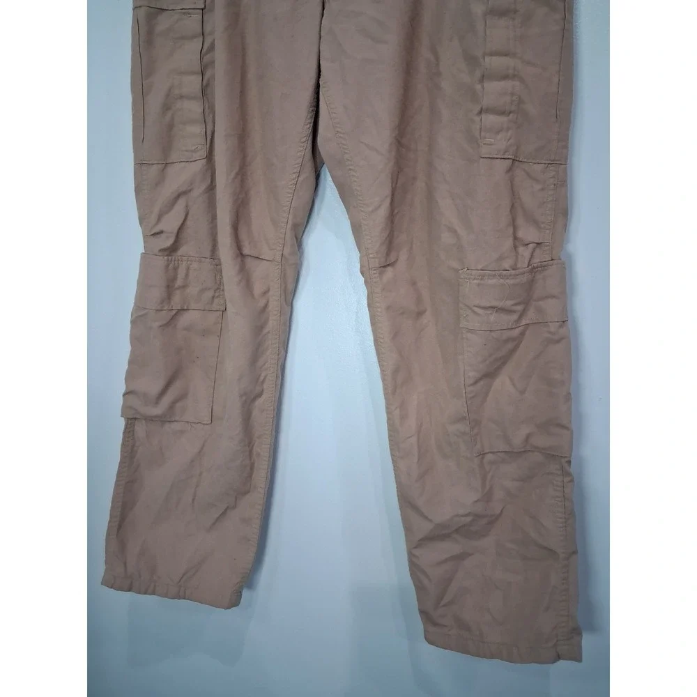 US Military Issue Tactical Cargo Pants Desert Tan L Regular Adjustable Waist Vtg